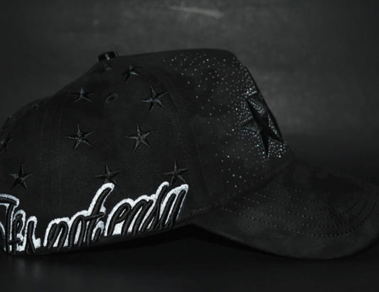 MOMM Hats Black Rhinestone Triple Star G5 Quality